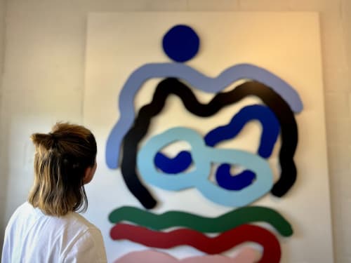 Happy Hills II | Wall Sculpture in Wall Hangings by Ruth Le Roux. Item made of wood