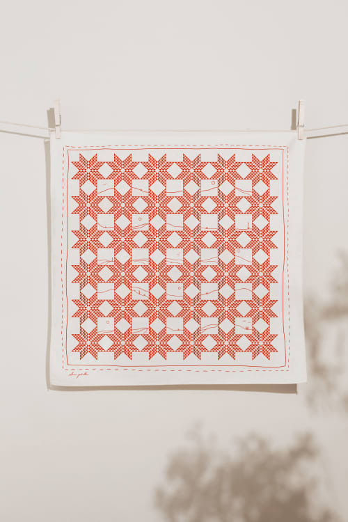 Quilt Bandana | Tapestry in Wall Hangings by Elana Gabrielle. Item composed of cotton