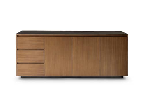 Barcelona Buffet Walnut | Buffet Table in Tables by Greg Sheres. Item composed of walnut and bronze