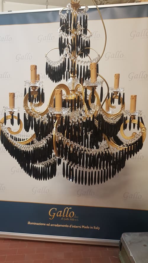 m483-n | Chandeliers by Gallo. Item made of metal with glass