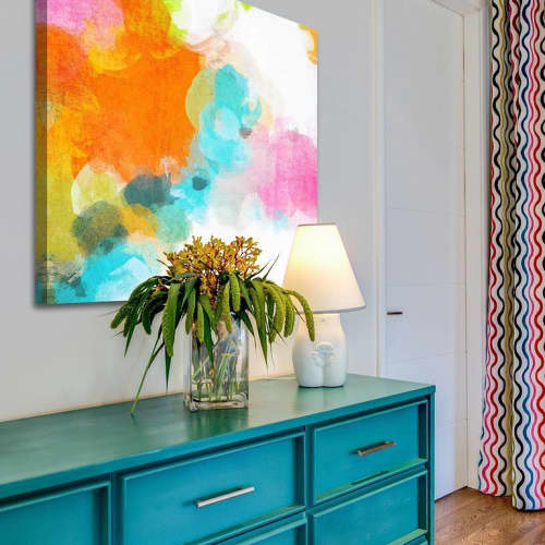 Abstract Painting | Oil And Acrylic Painting in Paintings by Irena Orlov. Item composed of synthetic