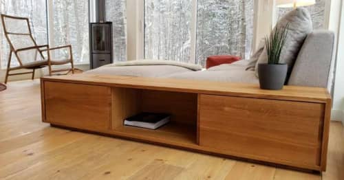 Echo Media Console | Storage by Lundy. Item composed of oak wood