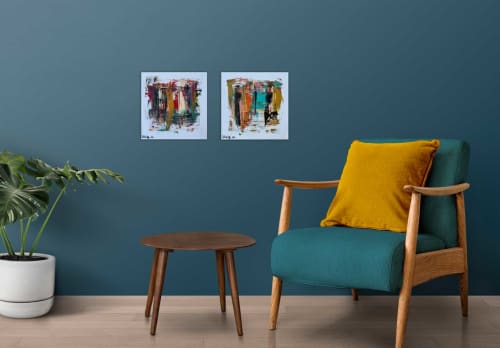 Connected | Oil And Acrylic Painting in Paintings by Shirly Maimom Art. Item made of canvas with synthetic
