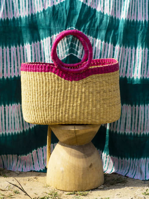 Zaare Market Basket | Storage Basket in Storage by AKETEKETE. Item made of fiber compatible with boho and minimalism style