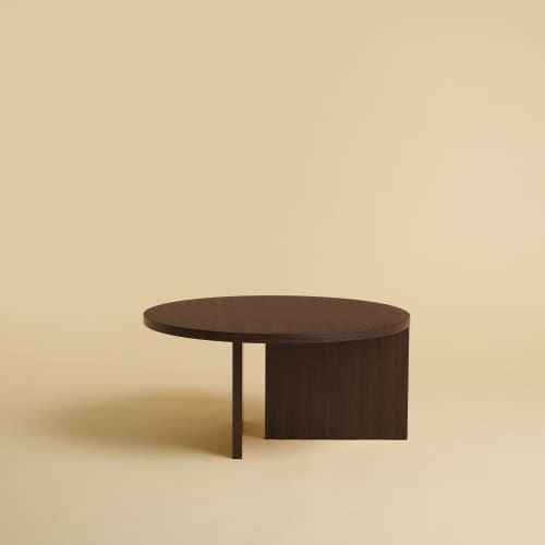 Smoked Oak Coffee Table - MINAMI by Lebanto | Tables by Lebanto. Item composed of oak wood compatible with minimalism and contemporary style