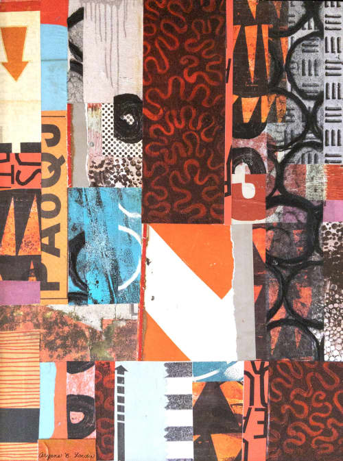 The Path | Collage in Paintings by Aryana B. Londir. Item compatible with contemporary and modern style