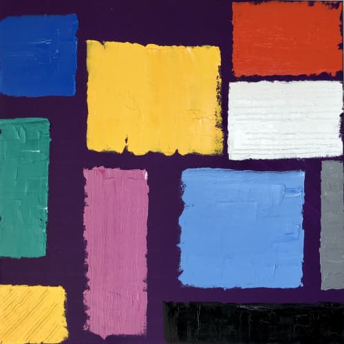 Mediterranean geometry | Oil And Acrylic Painting in Paintings by Hugo Auler Jr. Art. Item composed of synthetic