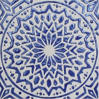 Large Moroccan tile for bathroom or kitchen | Tiles by GVEGA. Item made of ceramic compatible with boho and mediterranean style