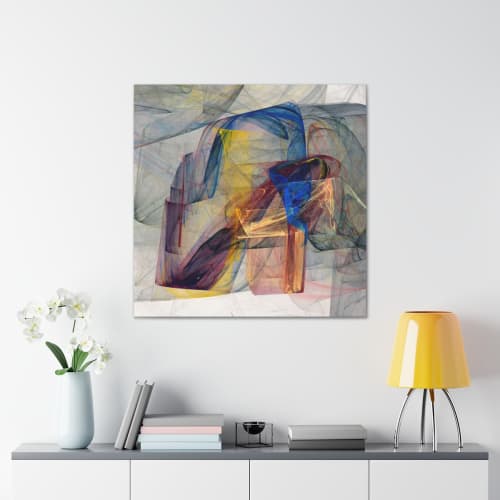 Colortrails 1009 | Oil And Acrylic Painting in Paintings by Rica Belna. Item composed of canvas and synthetic