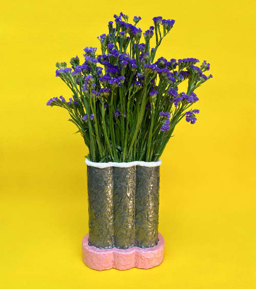 Tubo Triple Lineal flower vase | Vases & Vessels by Algo Studio. Item in contemporary style