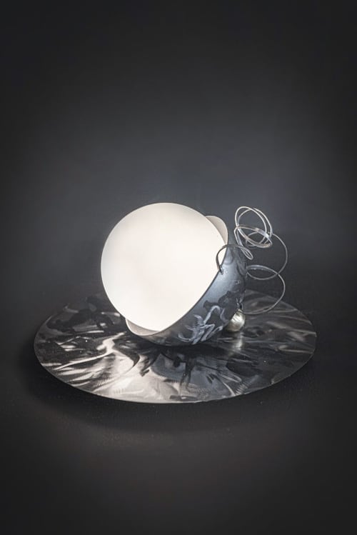 "Detachment" | Table Lamp in Lamps by Fragiskos Bitros. Item composed of metal and glass