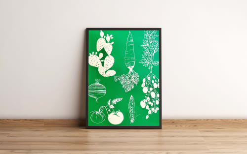 Vegetable *unframed | Prints by Scorparium by Victrola Studio. Item made of paper works with minimalism & contemporary style