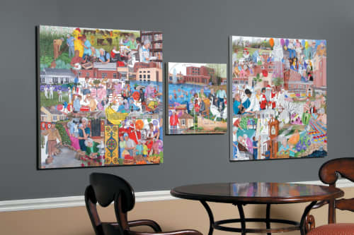 Arbor Acres - the First 25 Years | Oil And Acrylic Painting in Paintings by Trena McNabb | Arbor Acres United Methodist Retirement Community in Winston-Salem. Item made of canvas