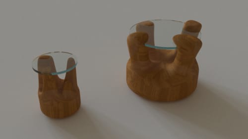 Baobab Tables | Coffee Table in Tables by studio apotroes. Item composed of wood and glass in contemporary or country & farmhouse style