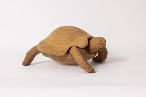 (Strength in Serenity) – A Yew Wood Masterpiece | Decorative Objects by Holzkunst Samuel Meisinger. Item composed of wood in art deco or traditional style