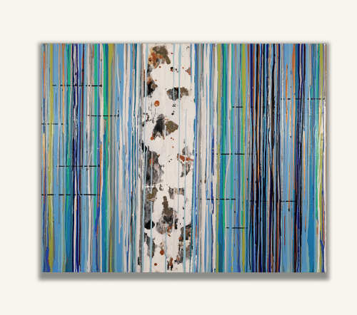 Flow Number 30 | Oil And Acrylic Painting in Paintings by Kari Souders. Item made of canvas compatible with boho and contemporary style