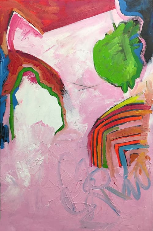 ‘The Stand In’ | Oil And Acrylic Painting in Paintings by Natalie Reynolds Contemporary Art | Aritzia in Los Angeles. Item composed of canvas & synthetic