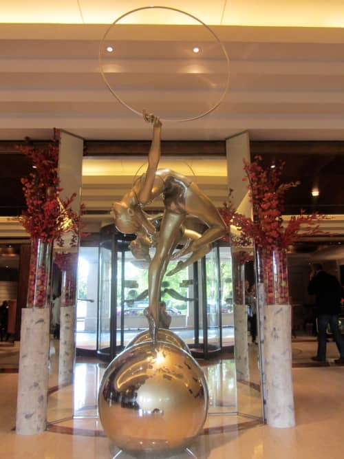 POISE - fountain and smaller bronze variations | Sculptures by Eleanor Cardozo. Item made of bronze