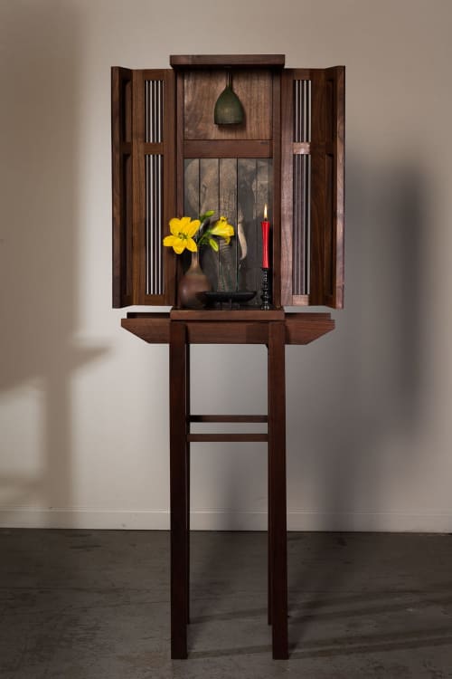 Bell Shrine | Podium in Furniture by Wendy Maruyama Studios | San Diego in San Diego. Item composed of wood