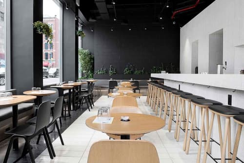 Atla Tables and Booth | Dining Table in Tables by ARTLESS | 372 Lafayette St in New York. Item composed of wood and steel