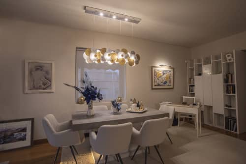 Limpets Bar 4 | Chandeliers by F+M FOS - Anna Maria Fragiskos Bitros. Item composed of metal and glass in modern style