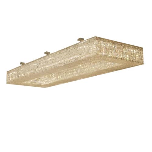 AM4000 RECTANGULAR BAGUETTE | Chandeliers by alanmizrahilighting | New York in New York. Item composed of glass