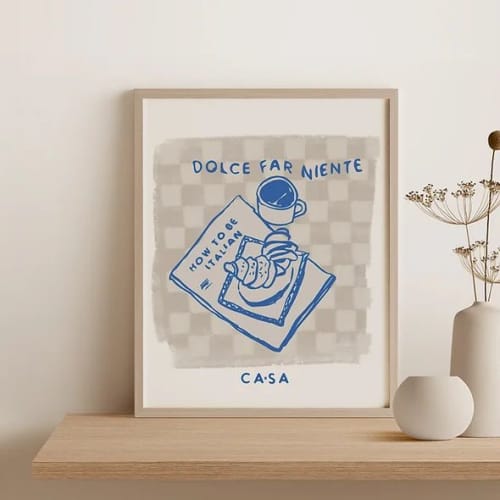 Dolce far niente! | Prints by Casa Sanctum. Item made of paper works with minimalism & contemporary style