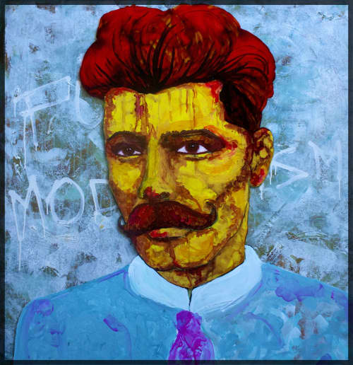 FUCK MODERNISM | Oil And Acrylic Painting in Paintings by Beddru. Item composed of synthetic