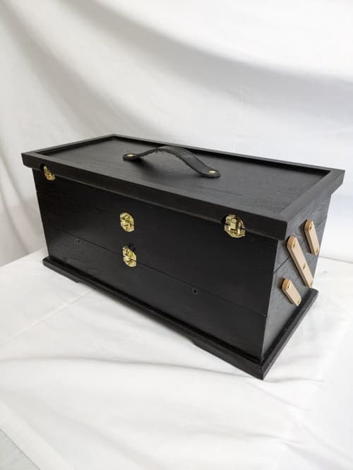 Ebonized Walnut | Chest in Storage by Tim Tibbals. Item made of walnut works with minimalism & contemporary style