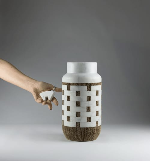 Illogiche Connessioni - medio | Vessels & Containers by gumdesign. Item composed of marble & paper compatible with contemporary style