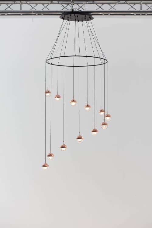 Dora Pendant P12 / PC12 | Pendants by SEED Design USA. Item composed of steel and glass