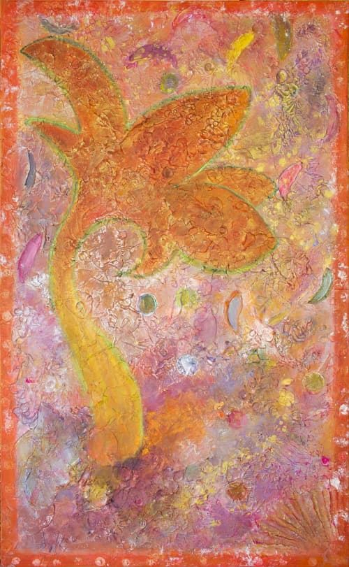 Chicka Chicka Small | Oil And Acrylic Painting in Paintings by Jill Krutick. Item made of canvas with synthetic