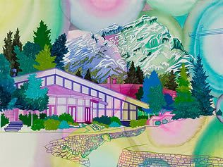 Point of Reference | Oil And Acrylic Painting in Paintings by Elizabeth Gahan. Item made of canvas with synthetic