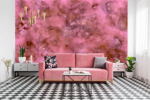 Ocean Mist-P Wallpaper Mural | Wall Treatments by MELISSA RENEE fieryfordeepblue  Art & Design. Item made of paper compatible with contemporary and eclectic & maximalism style