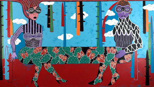 The Edge of Love | Oil And Acrylic Painting in Paintings by Diana Rosa. Item composed of canvas