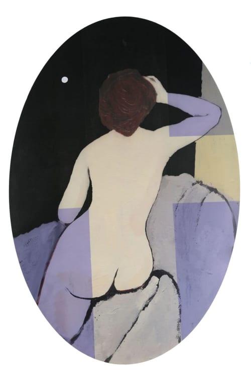 Sinner | Oil And Acrylic Painting in Paintings by silvia poloto. Item composed of synthetic in contemporary or modern style