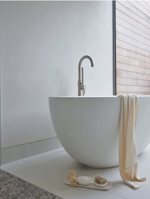 Round Bath Collection | Vase in Vases & Vessels by Tina Frey | Shou Sugi Ban House in Water Mill. Item composed of ceramic