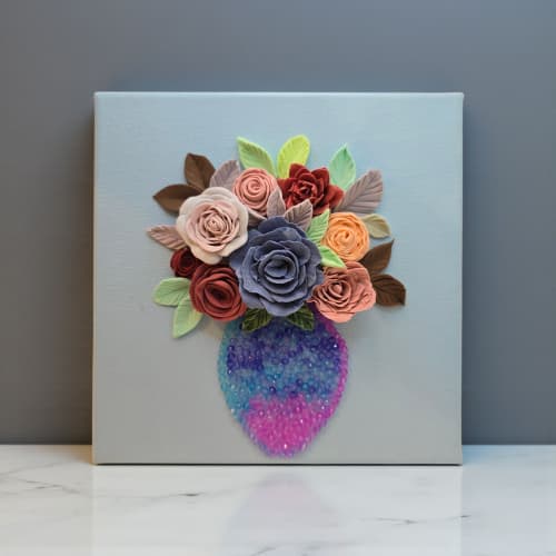 The Soft Uprising | Mixed Media in Paintings by Mahreen Ahmad. Item composed of canvas in contemporary or modern style