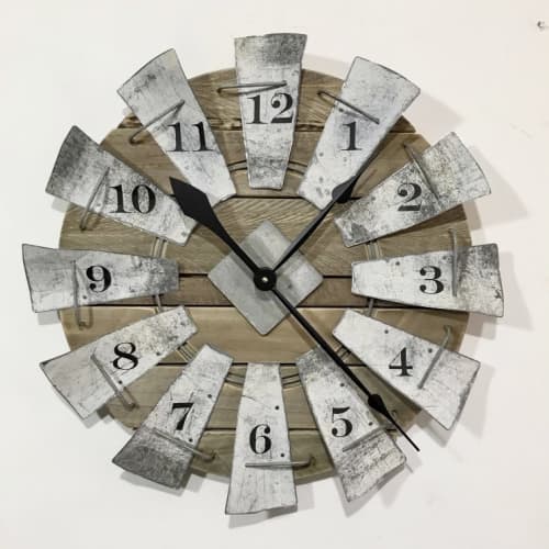 Windmill Clock by Girl In Her Shed Wescover Decorative Objects