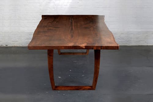 Table: Book Matched Ripple English Walnut by Jonathan Field | Tables by Jonathan Field