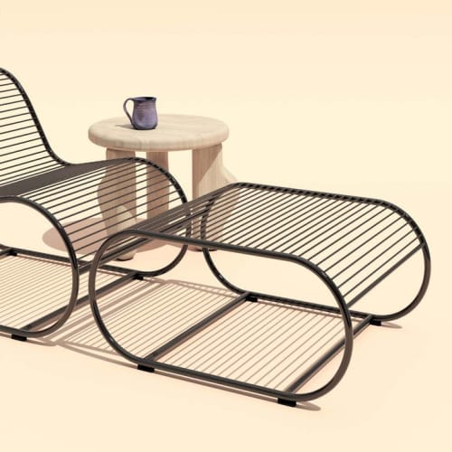 Loop Ottoman | Benches & Ottomans by Bend Goods. Item made of steel