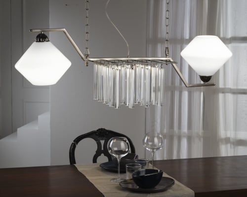 id031-v | Chandeliers by Gallo. Item composed of metal & glass