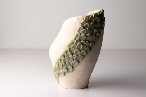 soft relief study vase 02 | Vases & Vessels by Ashley Perez. Item composed of ceramic compatible with minimalism and contemporary style