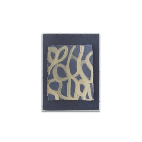 Etnografica Indaco et Oro II | Mixed Media by Kim Fonder. Item made of paper