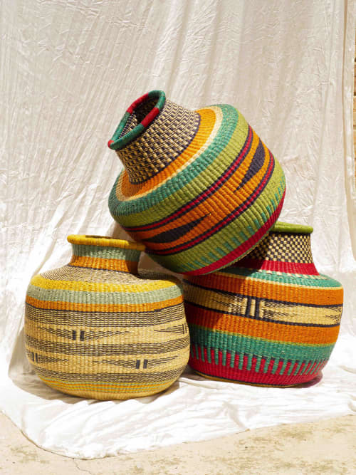 Flower Pot Basket by Asiibi Nº 1 | Storage Basket in Storage by AKETEKETE. Item in boho or country & farmhouse style