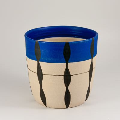 Stoneware 'Foliage' plant pot | Planter in Vases & Vessels by Kyra Mihailovic Ceramics. Item composed of ceramic