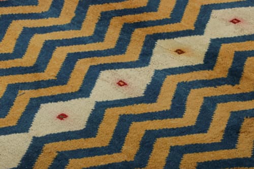 Vintage Persian Gabbeh Rug with Polychromatic Geometric | Area Rug in Rugs by Rug and Kilim