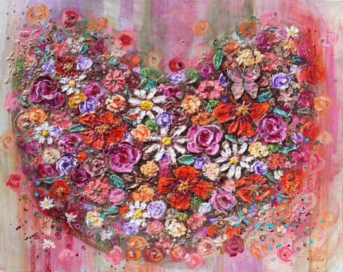Butterfly Heart - Original Acrylic Painting | Oil And Acrylic Painting in Paintings by DaggArt