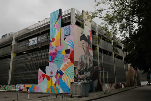 "Unplugged" in conjunction with 'Writers Block' Street Art Fetival | Street Murals by Gabriel Pitcher. Item made of synthetic