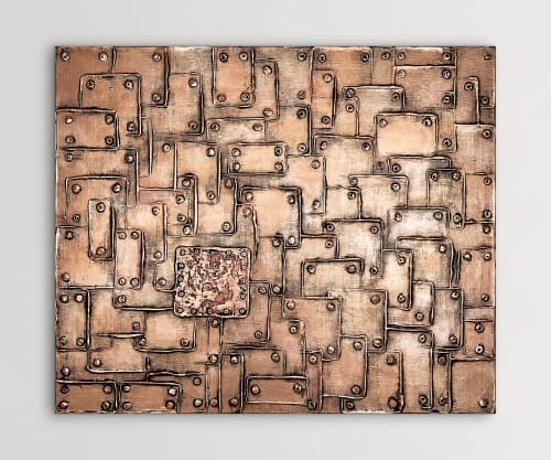 Copper Carapace (SOLD) | Oil And Acrylic Painting in Paintings by Alessia Lu. Item composed of canvas in contemporary or industrial style